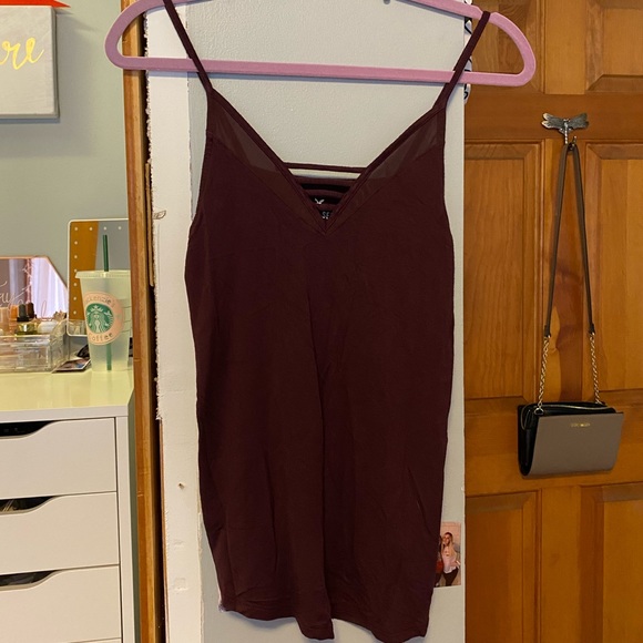 maroon american eagle tank top - Picture 2 of 5